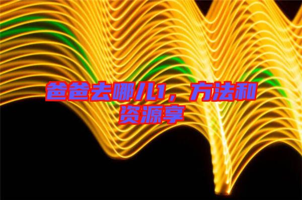 爸爸去哪兒1，方法和資源享