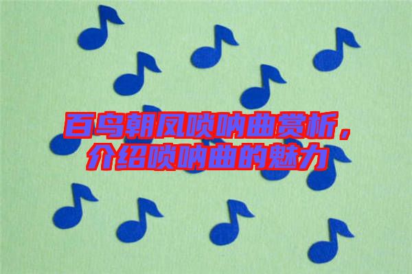 百鳥朝鳳嗩吶曲賞析，介紹嗩吶曲的魅力