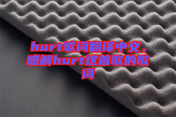 hurt歌詞翻譯中文，感解hurt這首歌的歌詞