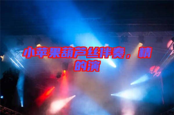小蘋果葫蘆絲伴奏，精的演