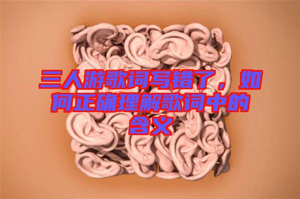 三人游歌詞寫錯了，如何正確理解歌詞中的含義