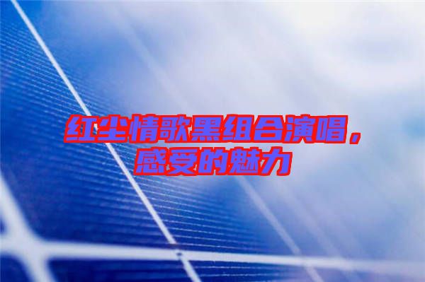 紅塵情歌黑組合演唱，感受的魅力