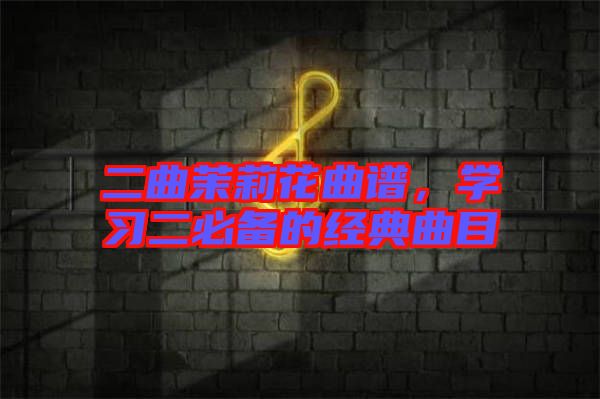 二曲茉莉花曲譜，學(xué)習(xí)二必備的經(jīng)典曲目