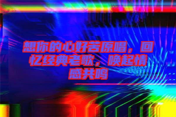 想你的心好苦原唱，回憶經(jīng)典老歌，喚起情感共鳴