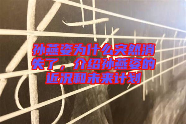 孫燕姿為什么突然消失了，介紹孫燕姿的近況和未來計(jì)劃
