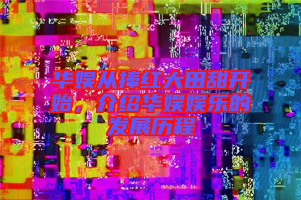 華娛從捧紅大田甜開始，介紹華娛娛樂的發(fā)展歷程