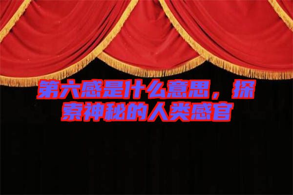 第六感是什么意思，探索神秘的人類感官