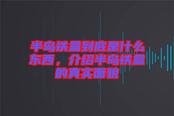 半島鐵盒到底是什么東西，介紹半島鐵盒的真實面貌