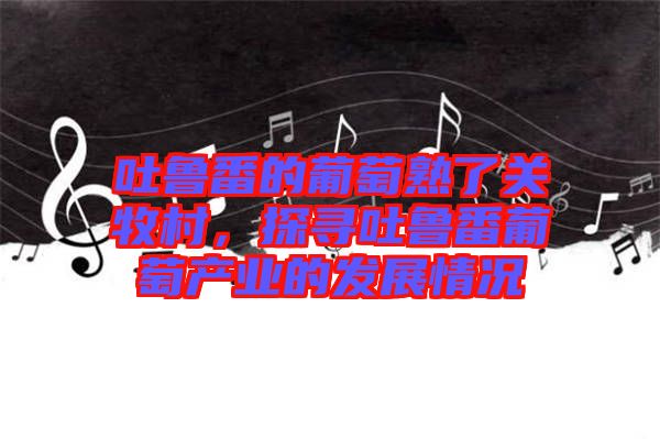 吐魯番的葡萄熟了關(guān)牧村，探尋吐魯番葡萄產(chǎn)業(yè)的發(fā)展情況