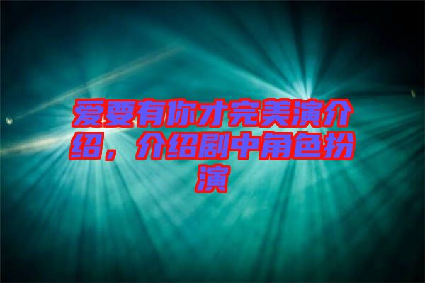 愛要有你才完美演介紹，介紹劇中角色扮演