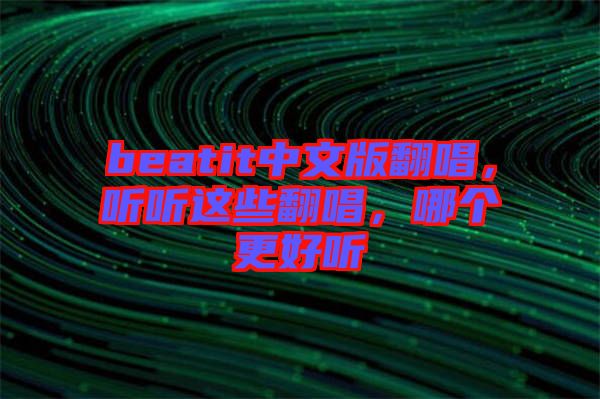 beatit中文版翻唱，聽聽這些翻唱，哪個(gè)更好聽
