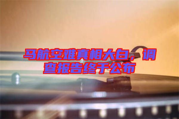 馬航空難真相大白，調(diào)查報(bào)告終于公布
