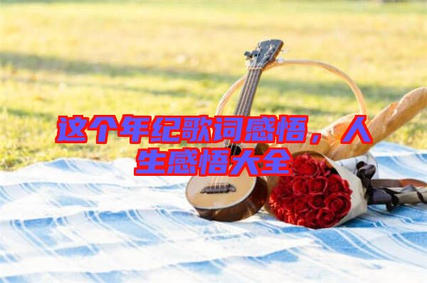 這個年紀歌詞感悟，人生感悟大全