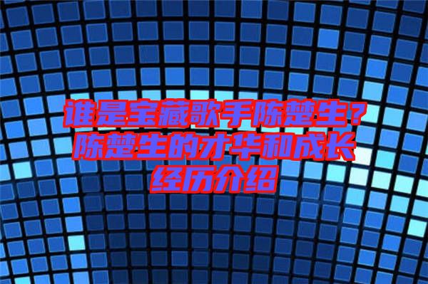 誰是寶藏歌手陳楚生？陳楚生的才華和成長(zhǎng)經(jīng)歷介紹