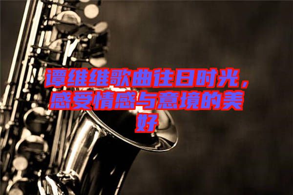 譚維維歌曲往日時光，感受情感與意境的美好