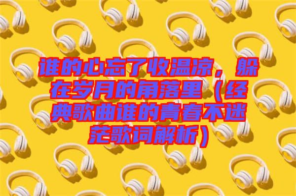 誰的心忘了收溫涼，躲在歲月的角落里（經(jīng)典歌曲誰的青春不迷茫歌詞解析）