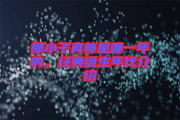 那小子真帥是哪一年的，經(jīng)典誕生年代介紹