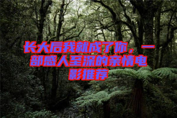 長大后我就成了你，一部感人至深的親情電影推薦