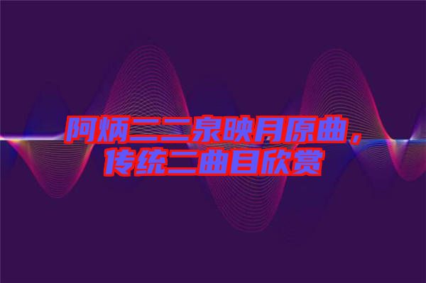 阿炳二二泉映月原曲，傳統(tǒng)二曲目欣賞